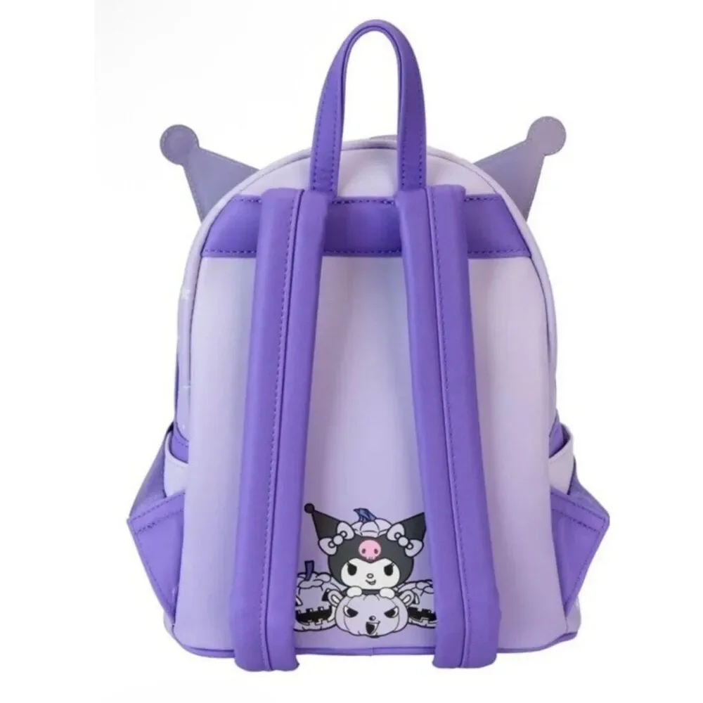 Sanrio Kuromi Pumpkin Light Up Glow Mini Backpack Purple Cosplay Skull NWT